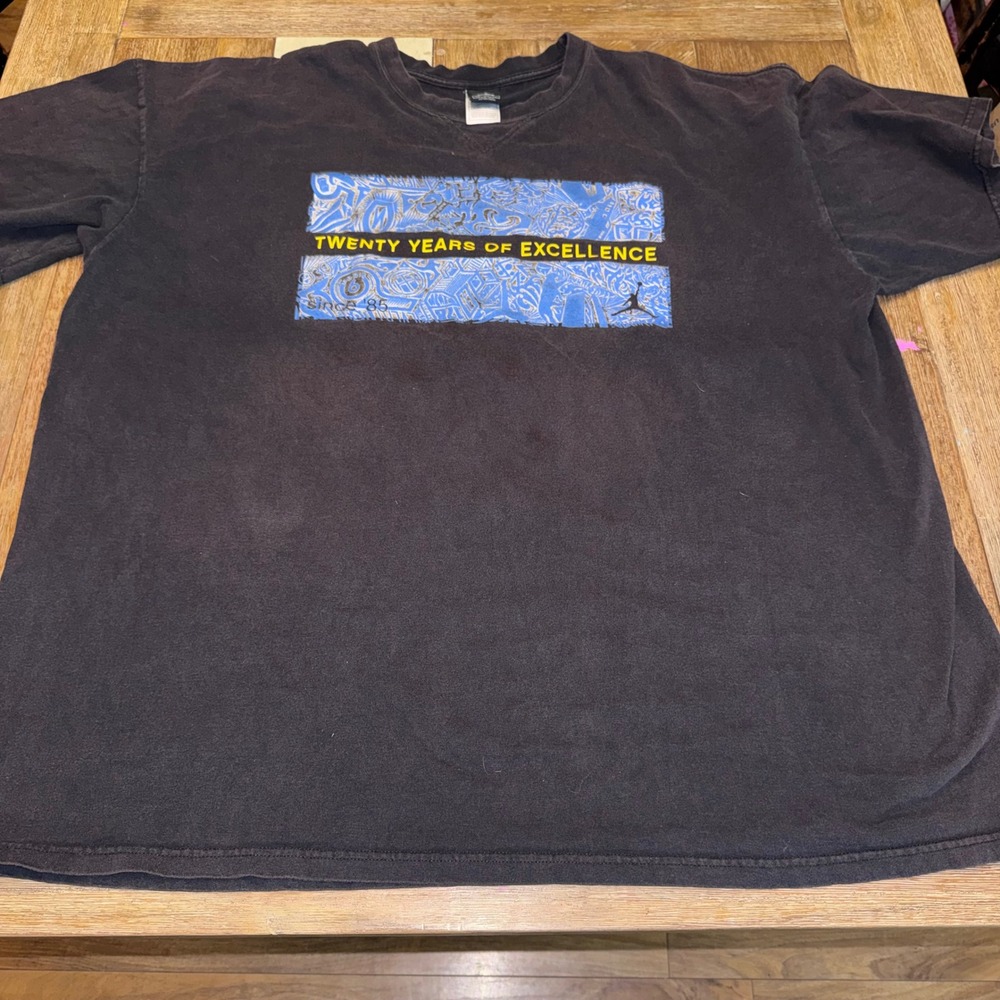 Jordan T-Shirt Mens 3XL Black Good 20 Years of Excellence Sneaker Graphic Tee